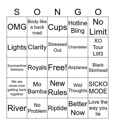 2010's Round Three Bingo Card