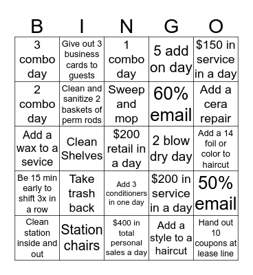 35047 Salon Bingo Card