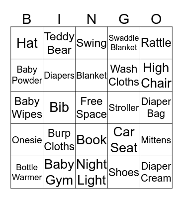 BABY BINGO Card