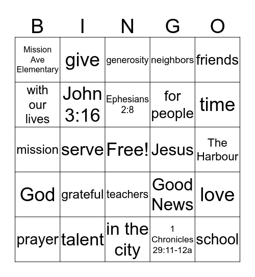 Be Good News Bingo Card