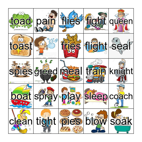 TEAM VOWELS Bingo Card