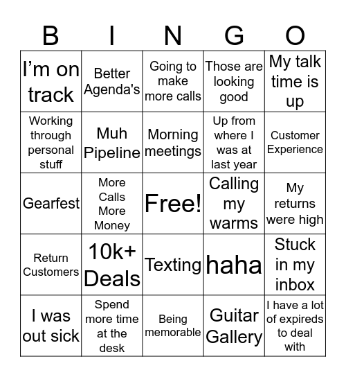 Hood Meeting Bingo Card