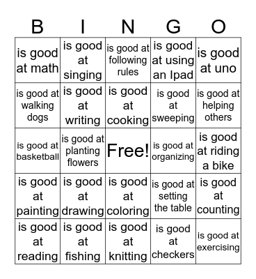 Social BINGO  Bingo Card