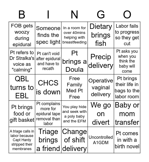 BINGOB Bingo Card