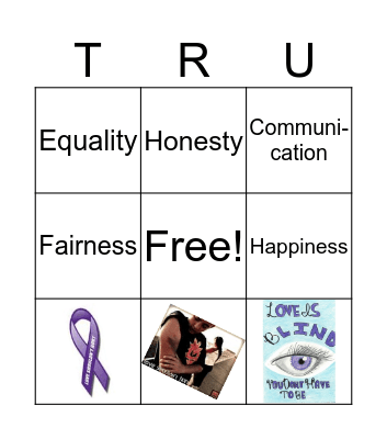 HEALTHY/UNHEALTHY RELATIONSHIPS Bingo Card