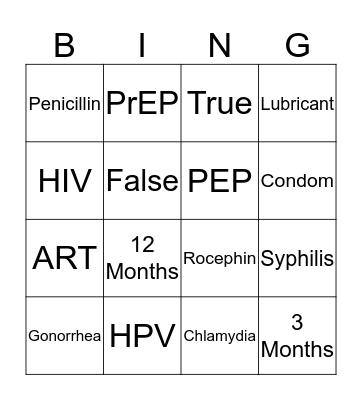 STI BINGO Card