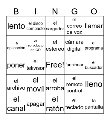 Big Bingo Card