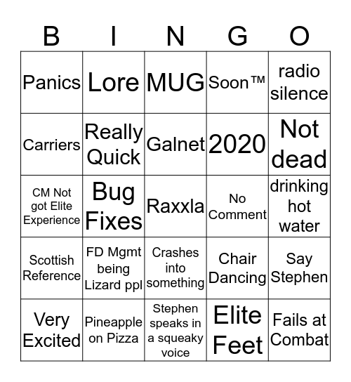 Elite Stream Bingo! Bingo Card