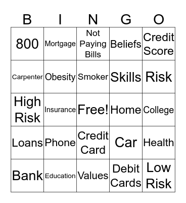 JR Scholastic Bingo Card