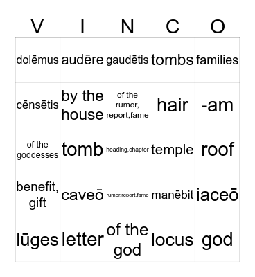 4th - Chapters 19 - 20 Bingo Card