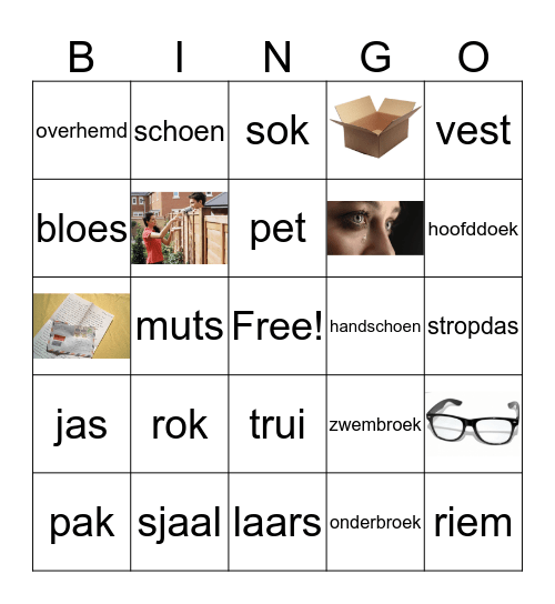 De man en de school Bingo Card