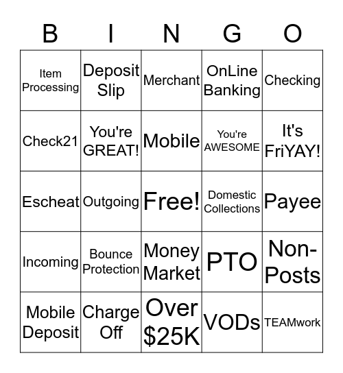 Employee Appreciation Day! Bingo Card