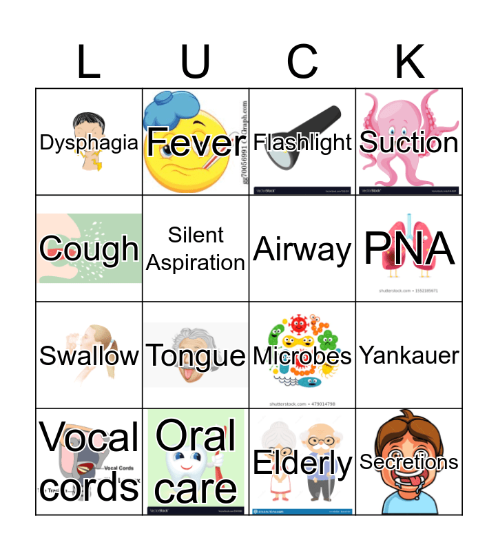 Speech BINGO Card