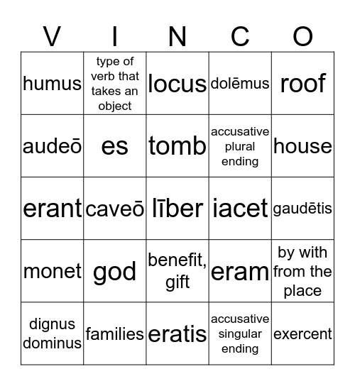 4th - Chapters 19 - 20 Bingo Card