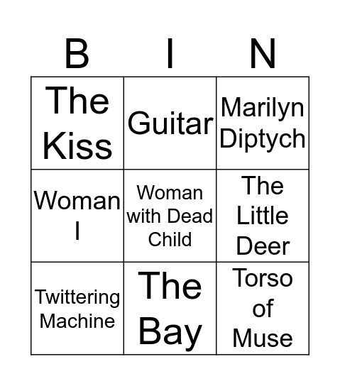 Bingo! Bingo Card