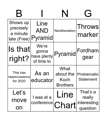 Tampio Bingo Card