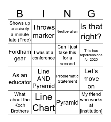 Tampio Bingo Card