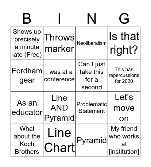 Tampio Bingo Card
