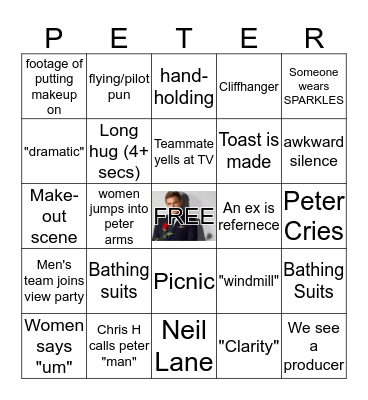 BACHELOR FINALE BINGO 2020 Bingo Card