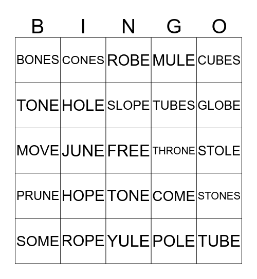Bingo Card