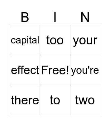 Bingo Card