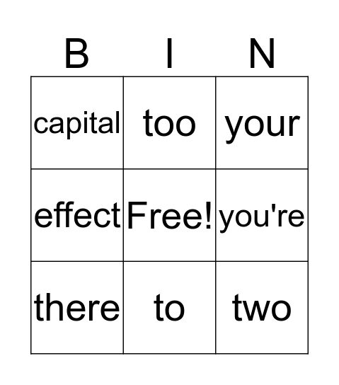 Bingo Card