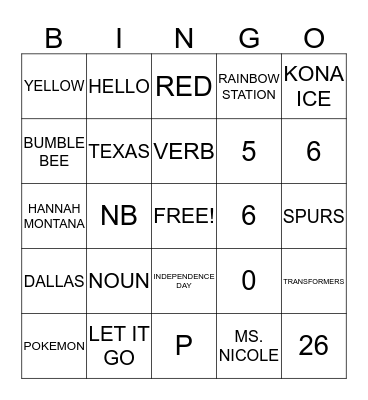 Do You Know BINGO! Bingo Card