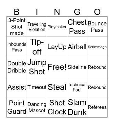 PRSSA's Basketball Bingo Card