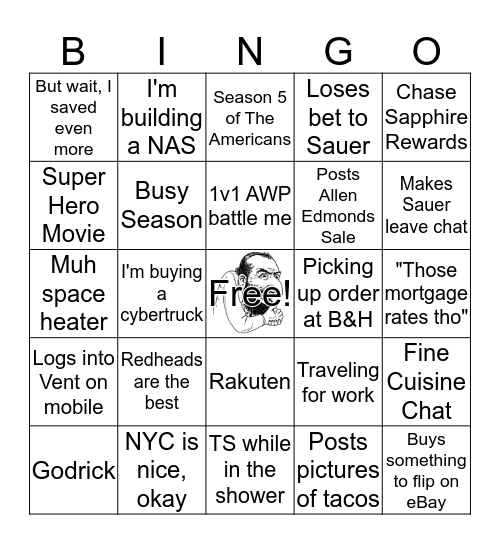 Merlin Bingo Card