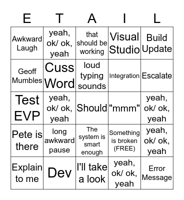 Etail Bingo! Bingo Card