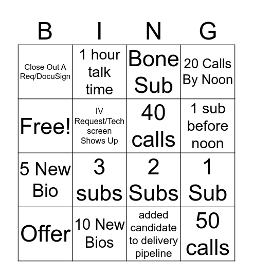 BING(O) Bingo Card