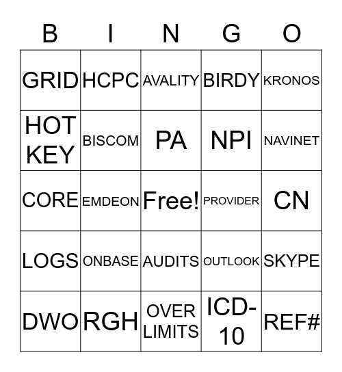 PA CORE BINGO  Bingo Card