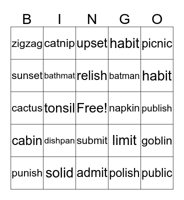 Wilson 3.1 Bingo Card