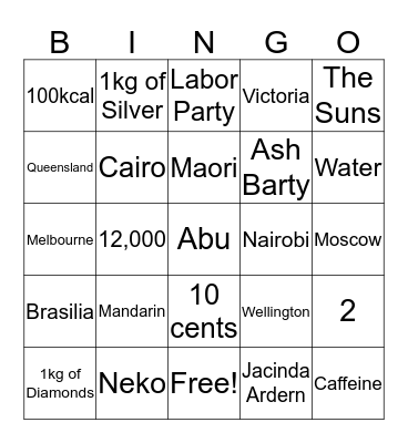 BINGO! Bingo Card