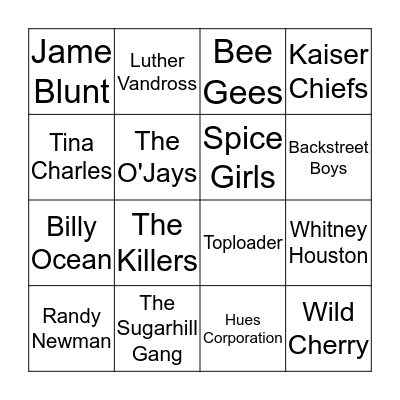 Artist (4) Bingo Card