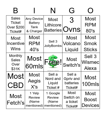MARCH BLACK OUT BOOGIE!! Bingo Card