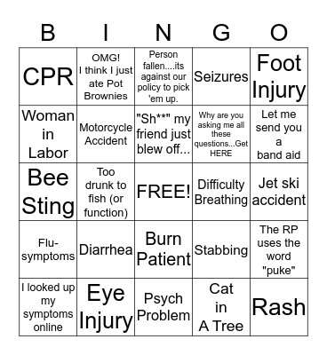 Type Code Bingo Card