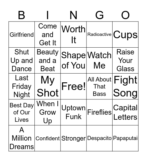 Singo Bingo Card