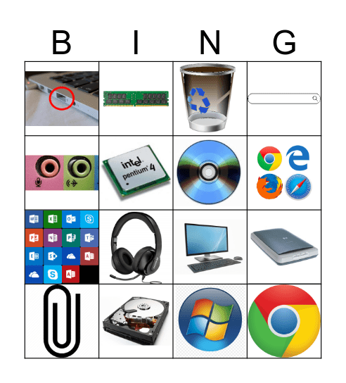 Computer Basics Bingo Card