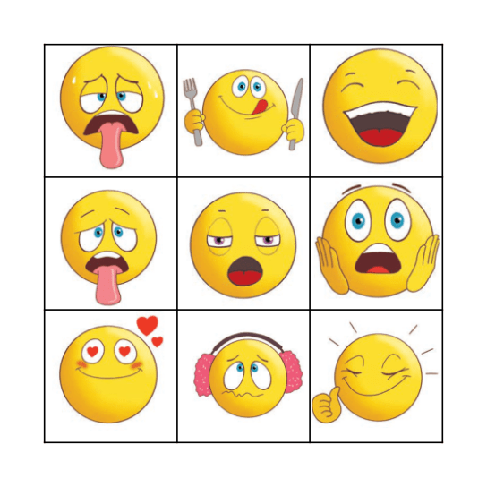 Feelings Bingo Card