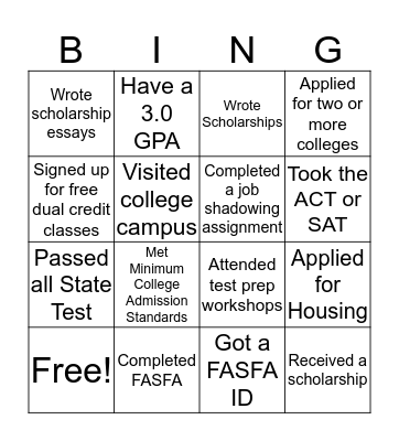 Economic and Educational Development Workshop Bingo Card