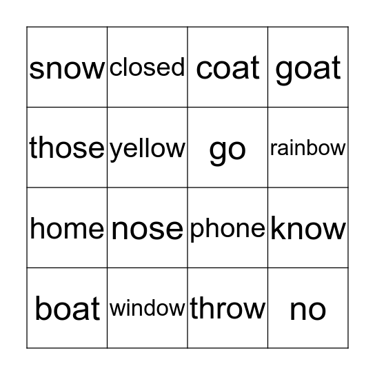 Bingo Card