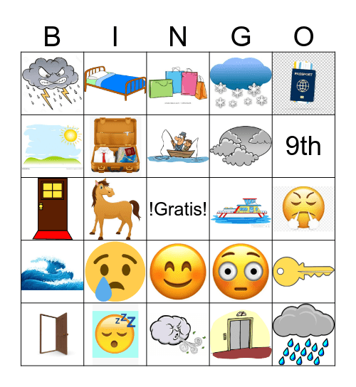 Repaso de Capítulo 5  Bingo Card