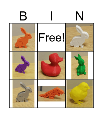 Easter Bunny Bingo Card
