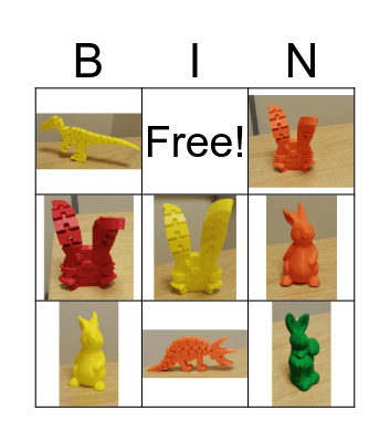 Easter Bunny bingo Card