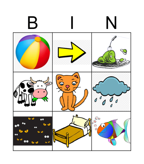 Sounds Like Bingo Card