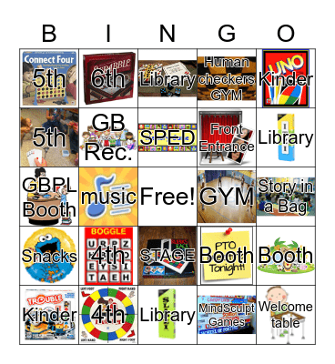 Jefferson Family Game Night Bingo Card