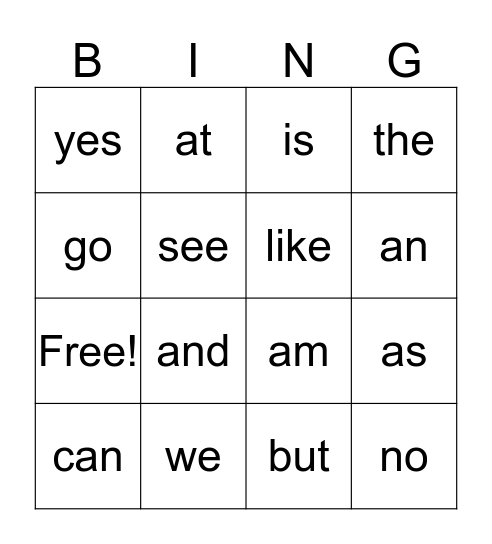 Bingo Card