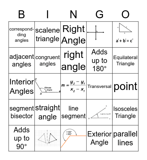 ANGLE BINGO Card