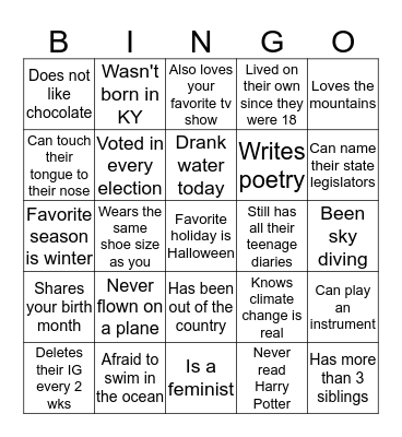 Bingo Card